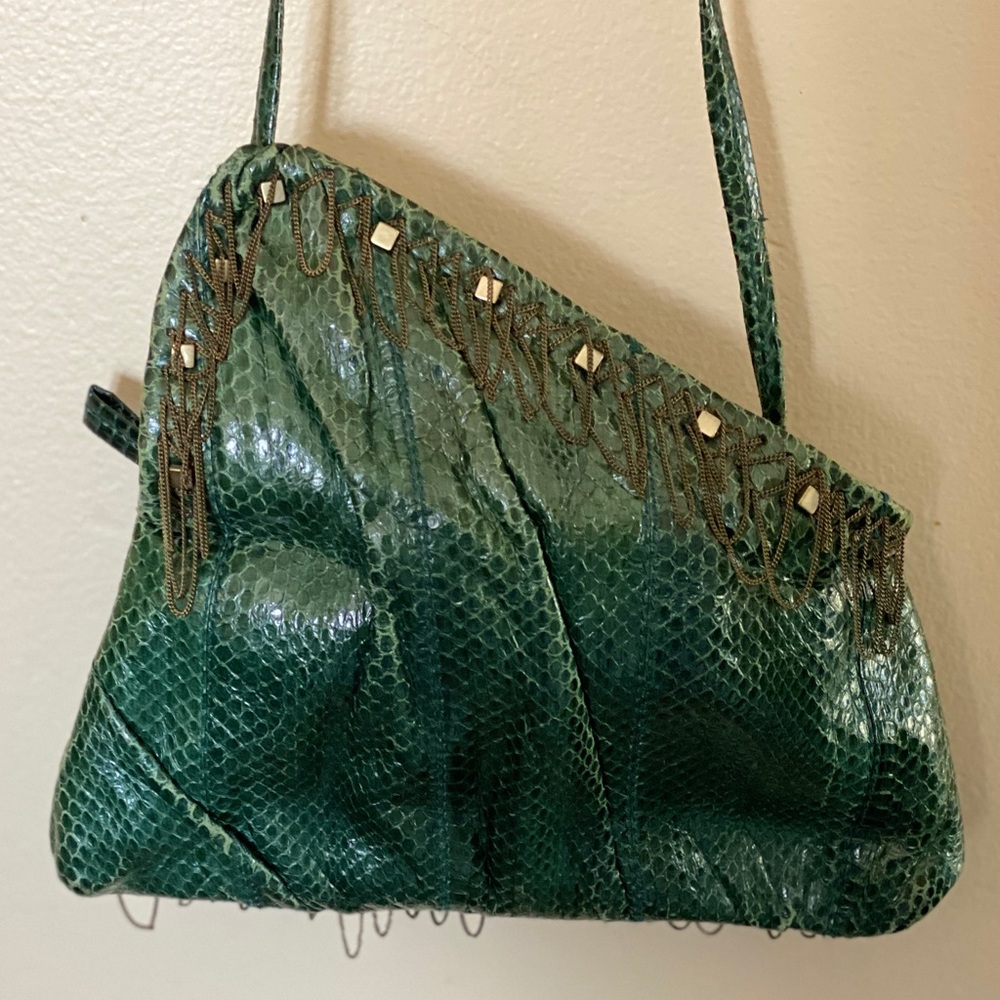 Handmade Snakeskin Crossbody purse by LELYA